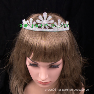 Beautiful Flower Design Crown Women Crystal Tiara